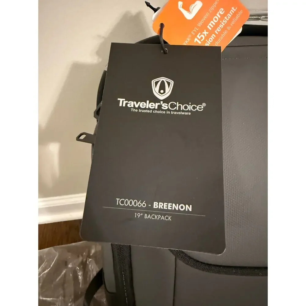 Traveler’s Choice Breenon TC00066 19’’ Laptop Backpack Grey